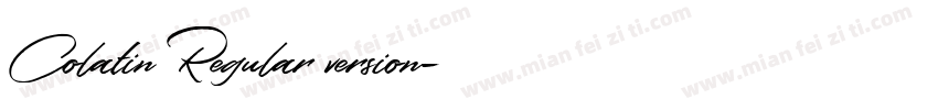 Colatin Regular version字体转换